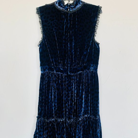NWT Kate Spade Leopard Print Velvet Lace Dress size 14 - Picture 6 of 7